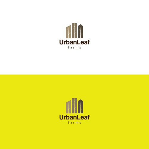 Earthy logo with the title 'Logo for "UrbanLeaf Farms"'