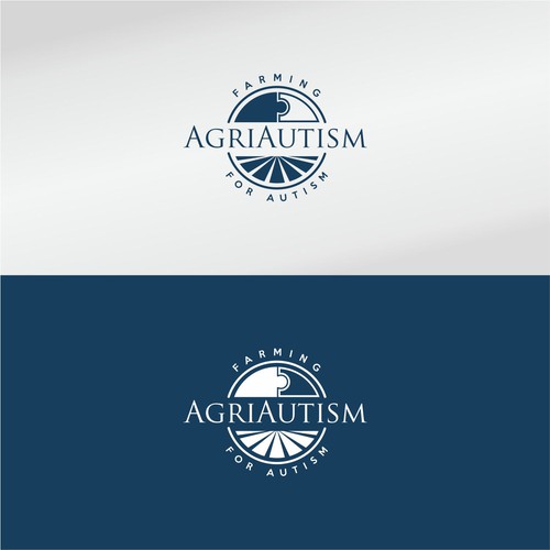 Autism logo with the title 'MODERN LUXURY LOGO FOR AGRIAUTISM'