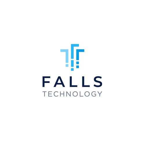 Waterfall design with the title 'Logo Concept for Falls Technology'