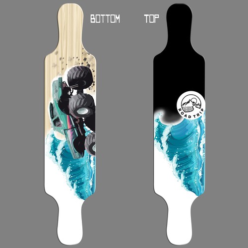 Longboard design with the title 'Longboard design'