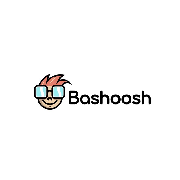 Head logo with the title 'Cute boy mascot logo'