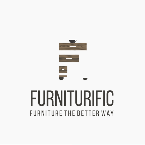 Lumber logo with the title 'Clever logo for furniture company'
