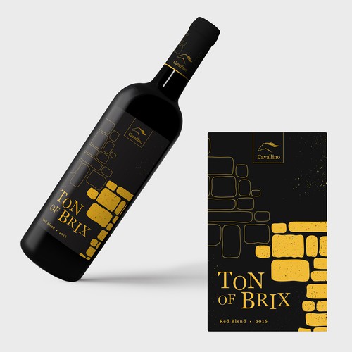 Contemporary label with the title 'Modern Wine Label Design'