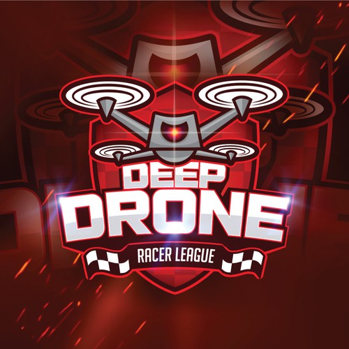 Drone logo with the title 'DEEP DRONE'