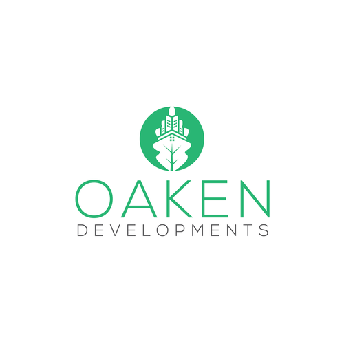 Oak leaf logo with the title 'Oaken Developments'