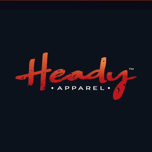 Font design with the title 'design logo for Heady Apparel'