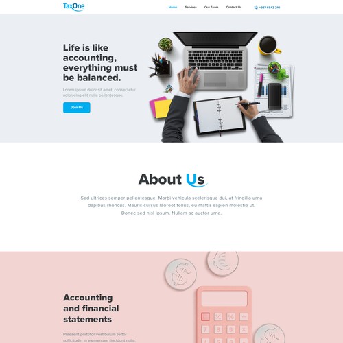 White design with the title 'Accounting'