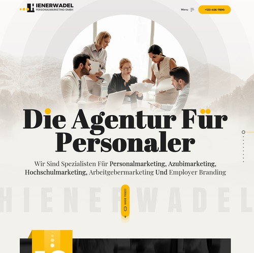 HR design with the title 'Websitedesign for human resources marketing company'