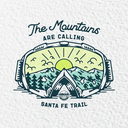 Snowboard t-shirt with the title 't-shirt design for santa fe trail outfitters'