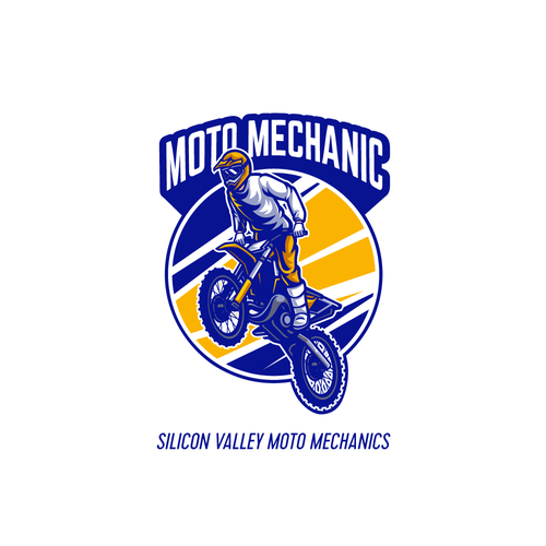 Mechanic logo with the title 'Moto Mechanics Logo'
