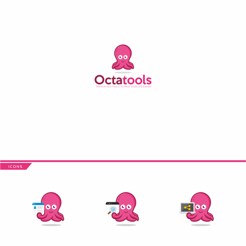 Octopus logo with the title 'Create a Bad Ass Octopus Icon For My Website'