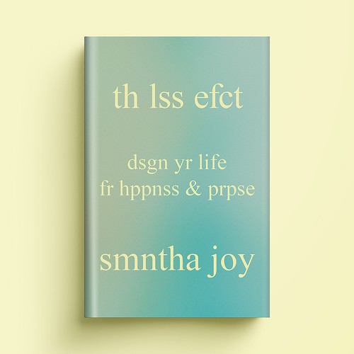 Minimal book cover with the title 'minimalist cover'