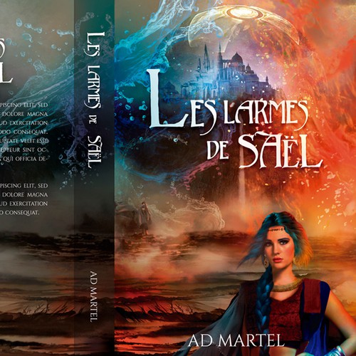 Sci-fi illustration with the title 'The tears of Saël'