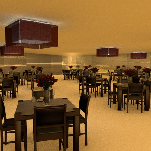 Interior design illustration with the title 'illustration for Riverside Park and Waterview Club'