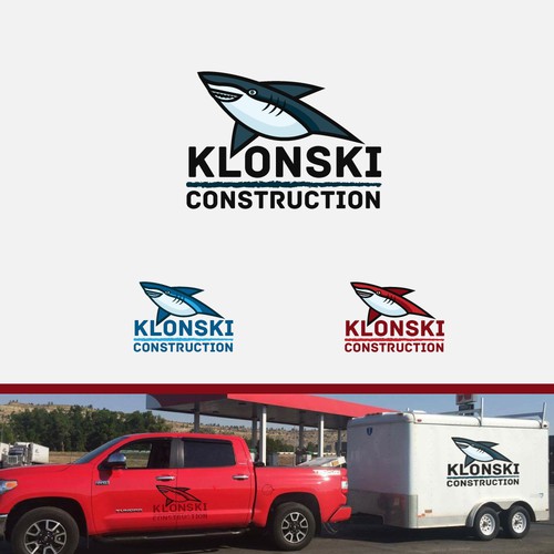 Construction brand with the title 'Shark logo for a construction company'