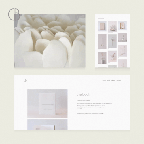 Artist design with the title 'Website Design for Christina Brinkman'