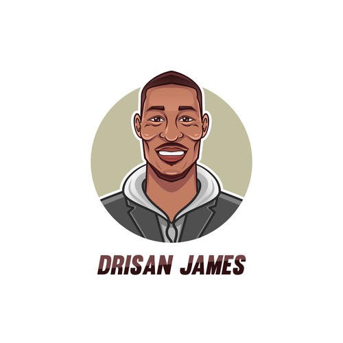 Avatar logo with the title 'Drisan James Logo'