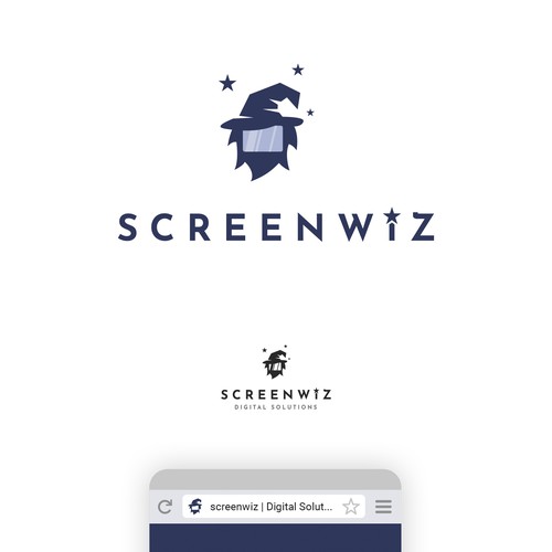 Screen design with the title 'Logo for digital company'