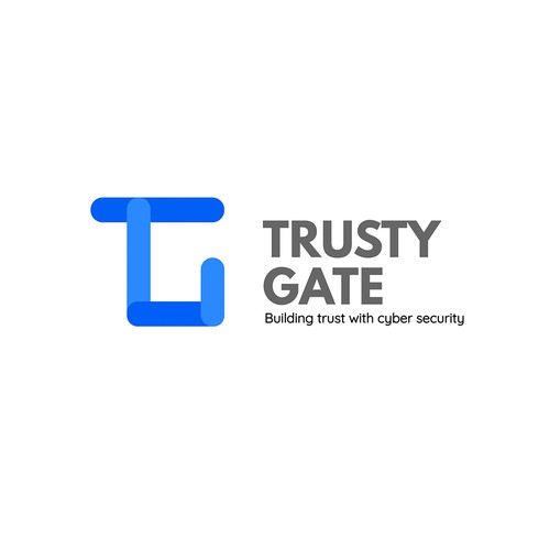 Joint logo with the title 'Geometric Logo for Trusty Gate'