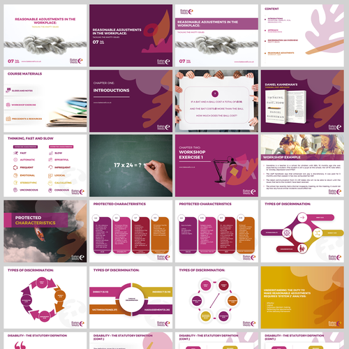 Process design with the title 'PowerPoint redesign for a law company'