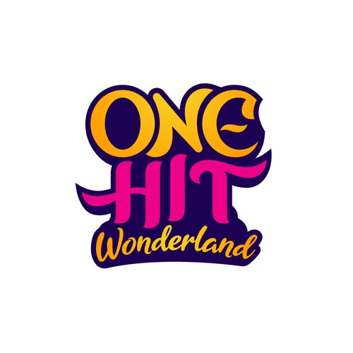 Music festival design with the title 'One Hit Wonderland Music Festival'