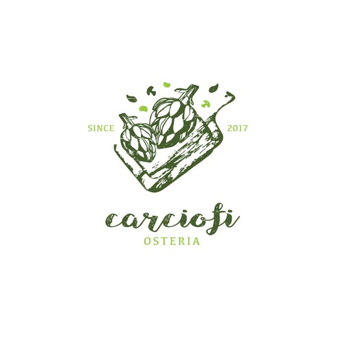 Italian logo with the title 'Organic Illustration Logo'