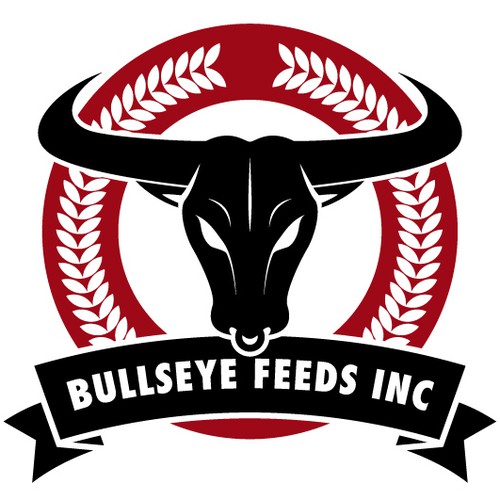 Bull brand with the title 'Logo deign for an argricultural business'
