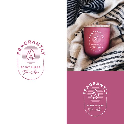 Candle logo with the title 'Fragrantly  '