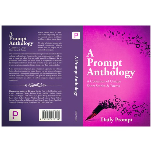 Creative book cover with the title 'A Prompt Anthology'