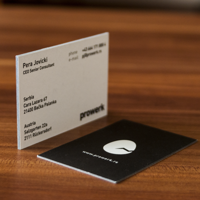 Prowerk logo and business card