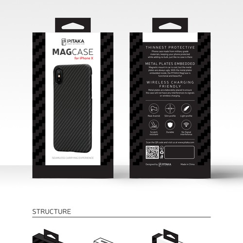 Case design with the title 'Case Packaging Design Entry'