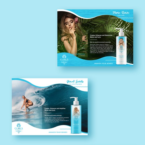 Ad design with the title 'Product Packaging and advertising designs'