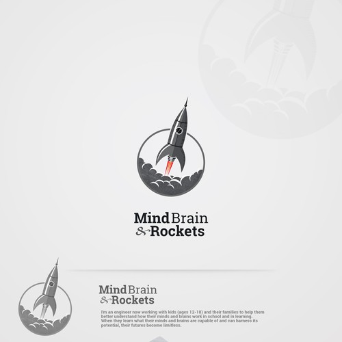 Mind design with the title 'Mind Brain & Rocketsa'