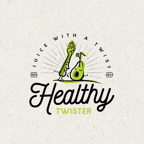 Juice logo with the title 'Fun logo for Juice company'