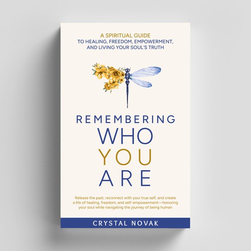 Spiritual book cover with the title 'Book cover design for a Spiritual Guide to Healing'