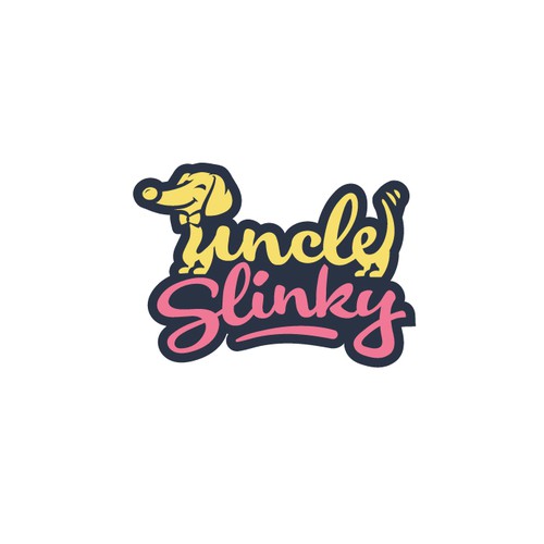 Calligraphy design with the title 'Logo for pet project UncleSlinky'