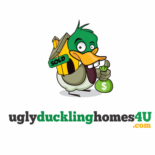 Duck hunting logo with the title 'duck mascot'