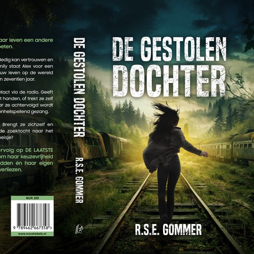 Dystopian book cover with the title 'Post-Apocalyptic Book cover design'