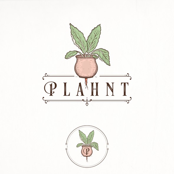 Vegetarian logo with the title 'Plahnt 🌱'