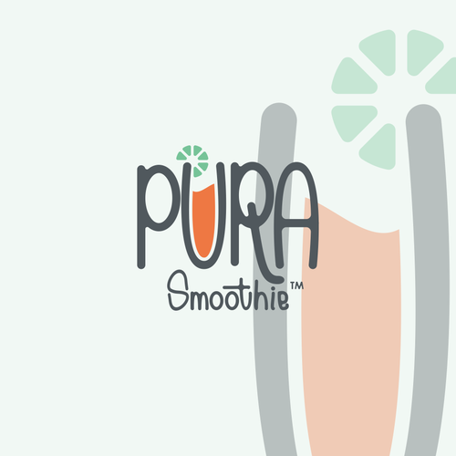 Drink logo with the title 'Smoothie and healthy drinks'