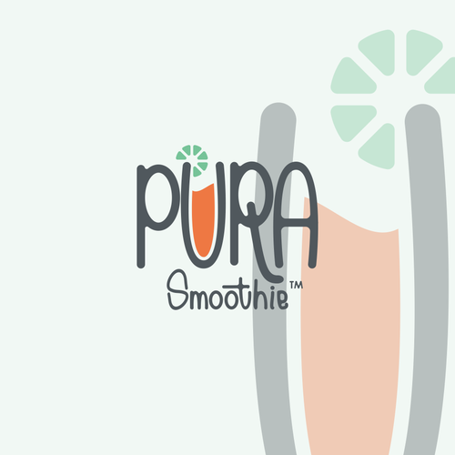 Smoothie logo with the title 'Smoothie and healthy drinks'