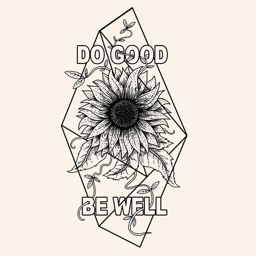 Sunflower design with the title 'Tatto'