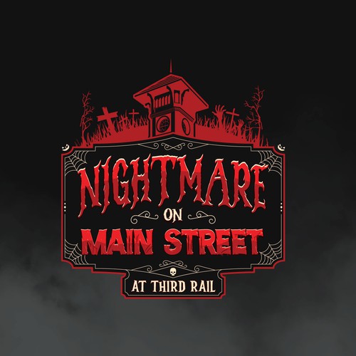 Halloween logo with the title 'Logo for a halloween themed bar'