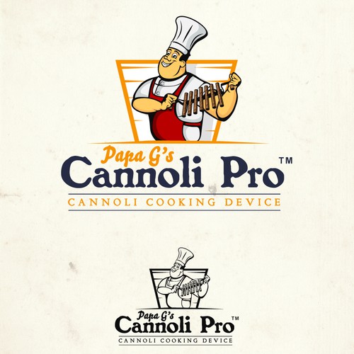 Chef logo with the title 'Papa G's Cannoli Pro'