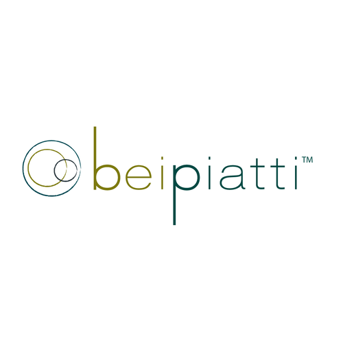 Ceramic logo with the title 'BeiPiatti - Logo for unique Italian ceramics import company'