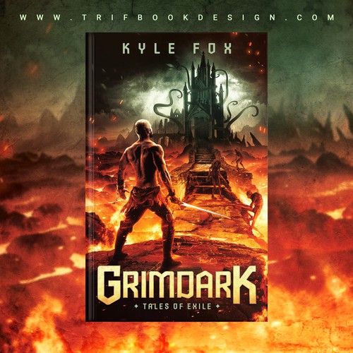 Fantasy design with the title 'Book Cover Design Trifbookdesign'