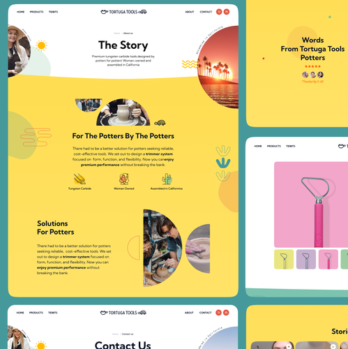 Shopify design with the title 'Tortuga Tools Shopify Website Design and Development'