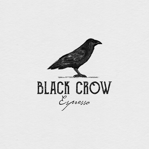 Coffee bar design with the title 'Black Crow'