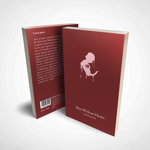 Poster book cover with the title 'Men without heart cover book'