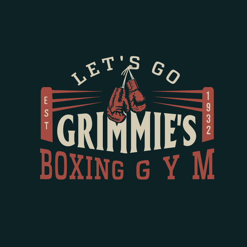 Boxing-gloves logo with the title 'Boxing gym logo '